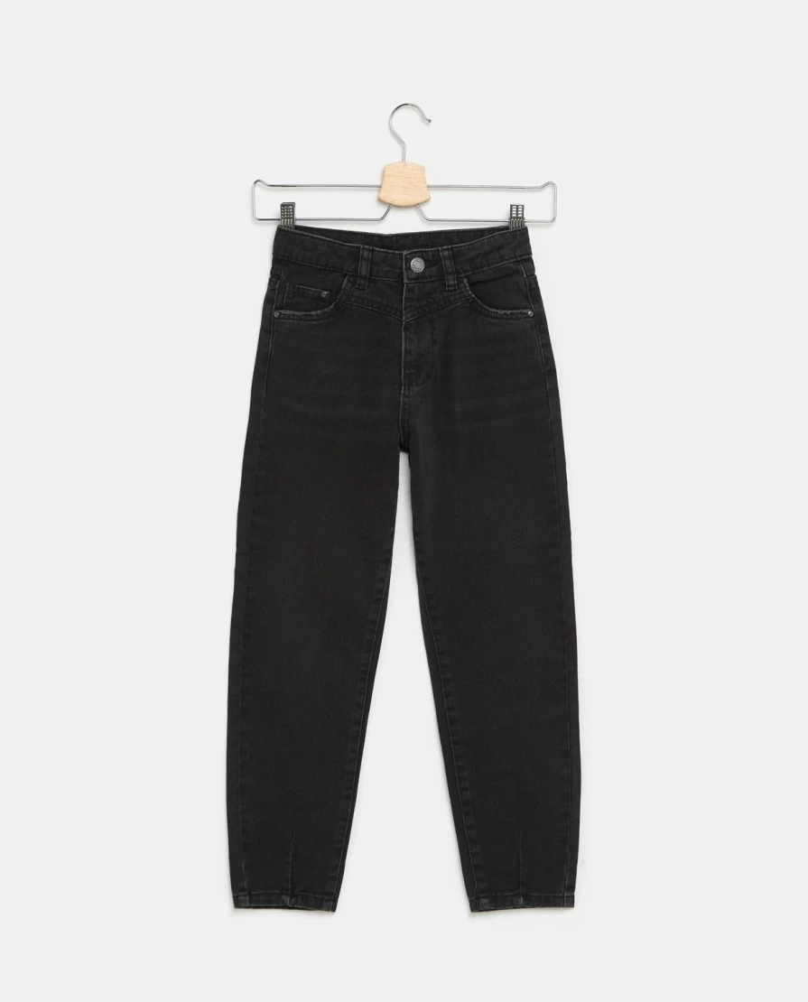 "Blukids Youth Girls' Mom Fit Jeans - 100% Pure Cotton Comfort"