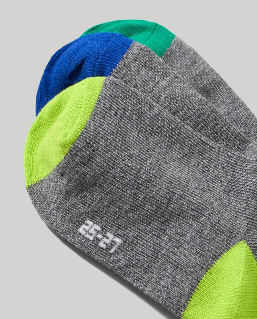 Blukids 3-Pack Kids' Long Socks for Boys & Girls - Comfortable Children's Ankle Socks