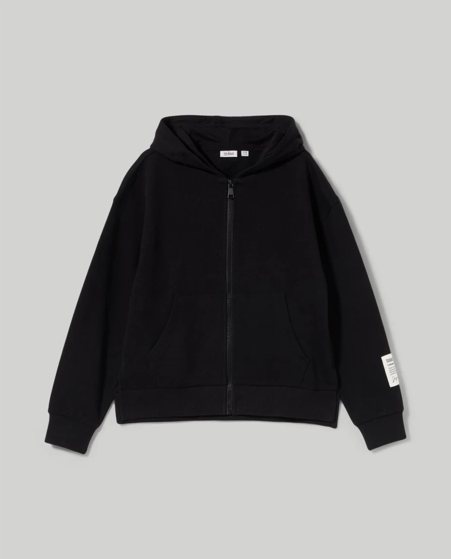 Blukids Youth Pure Cotton Zip-Up Hooded Sweatshirt for Girls