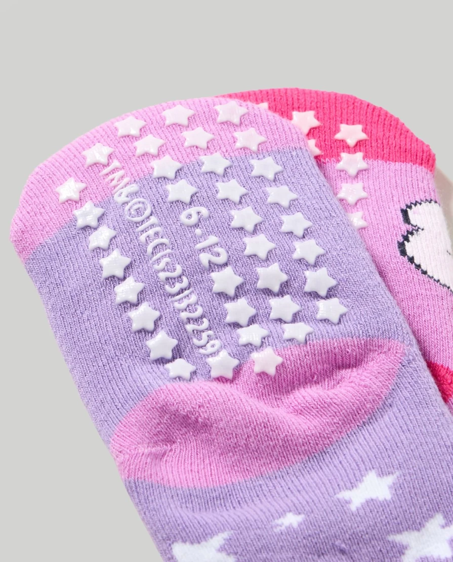 Blukids Newborn Anti-Slip Socks - Pack of 2 for Secure Grip and Comfort