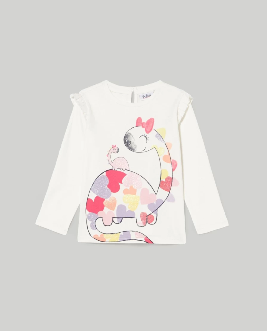 Blukids Newborn Girl's Glitter Print T-Shirt - Soft & Cute Baby Tee