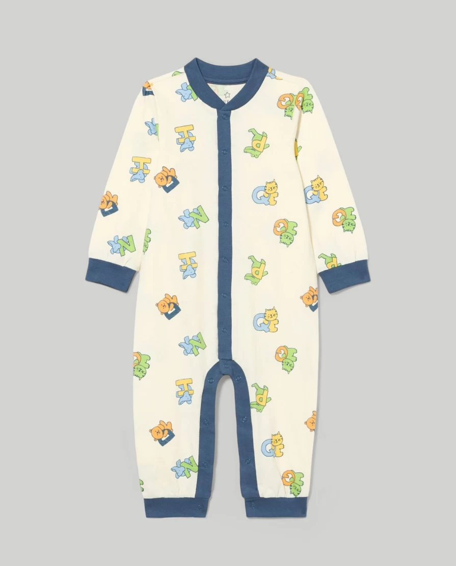 Blukids Newborn Cotton Onesie - Soft & Comfortable Baby Pajamas for Infants