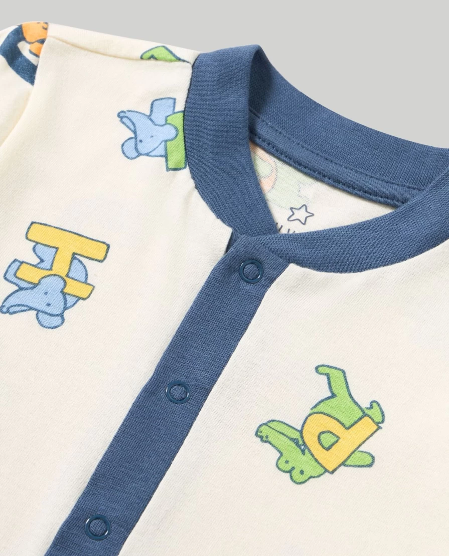 Blukids Newborn Cotton Onesie - Soft & Comfortable Baby Pajamas for Infants