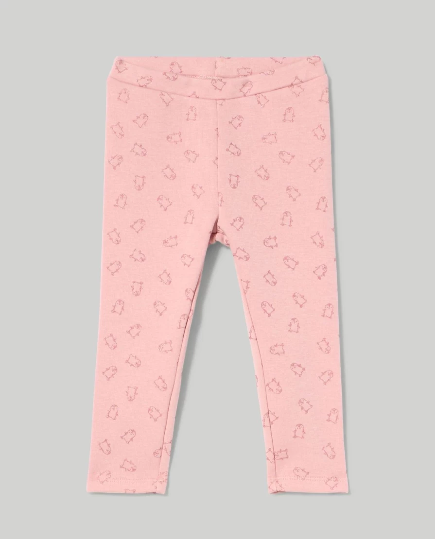Blukids Newborn Baby Girls Leggings with Lurex Thread Embroidery - Soft & Stylish
