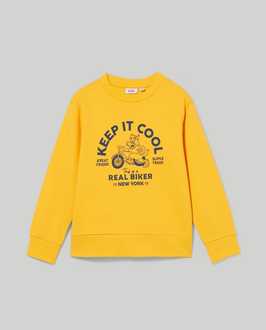 Blukids Boys' 100% Cotton Crew Neck Sweatshirt - Soft Comfortable Kids Pullover