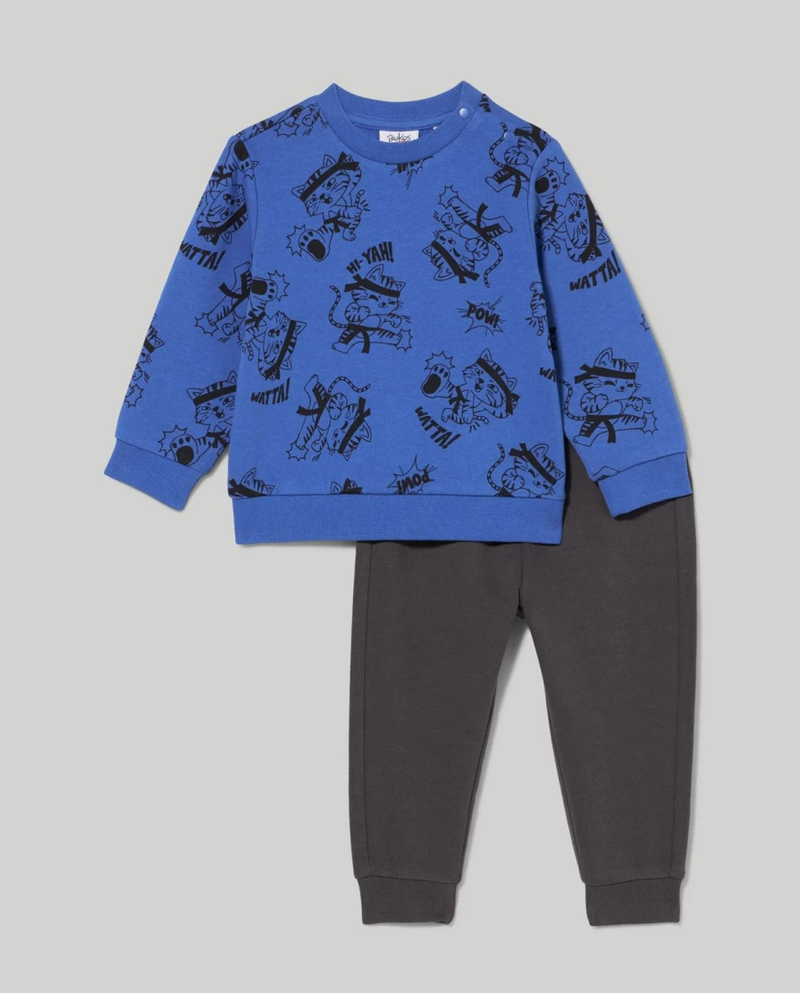 Blukids Newborn Pure Cotton Jogging Set - Soft Baby Sweatshirt & Pants Outfit