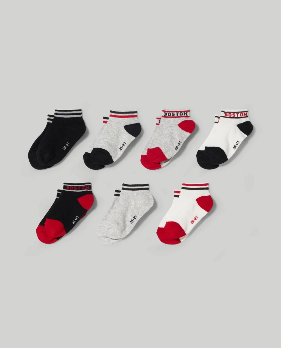 Blukids 7-Pack Soft Cotton Blend Socks for Kids - Comfortable & Durable Children's Socks