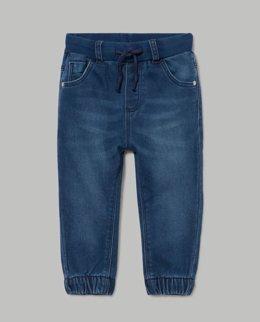 Blukids Newborn Baby Denim Jogger Pants for Boys & Girls
