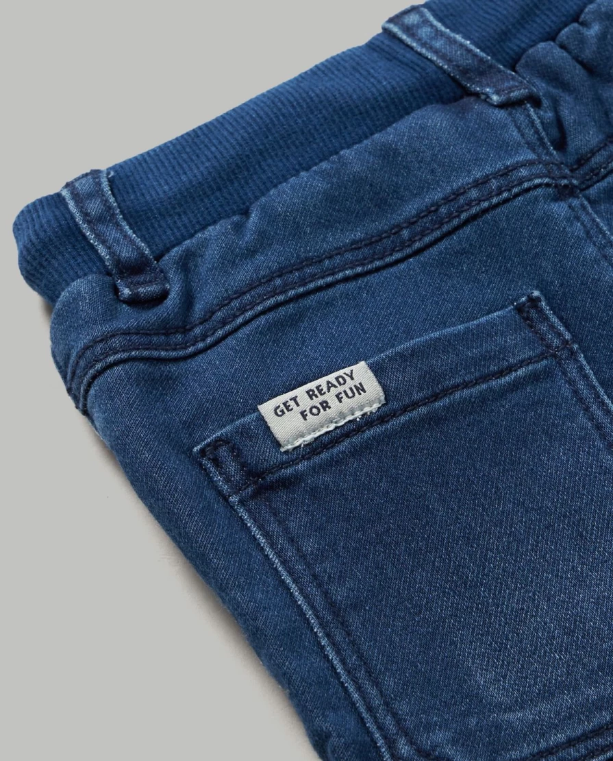 Blukids Newborn Baby Denim Jogger Pants for Boys & Girls