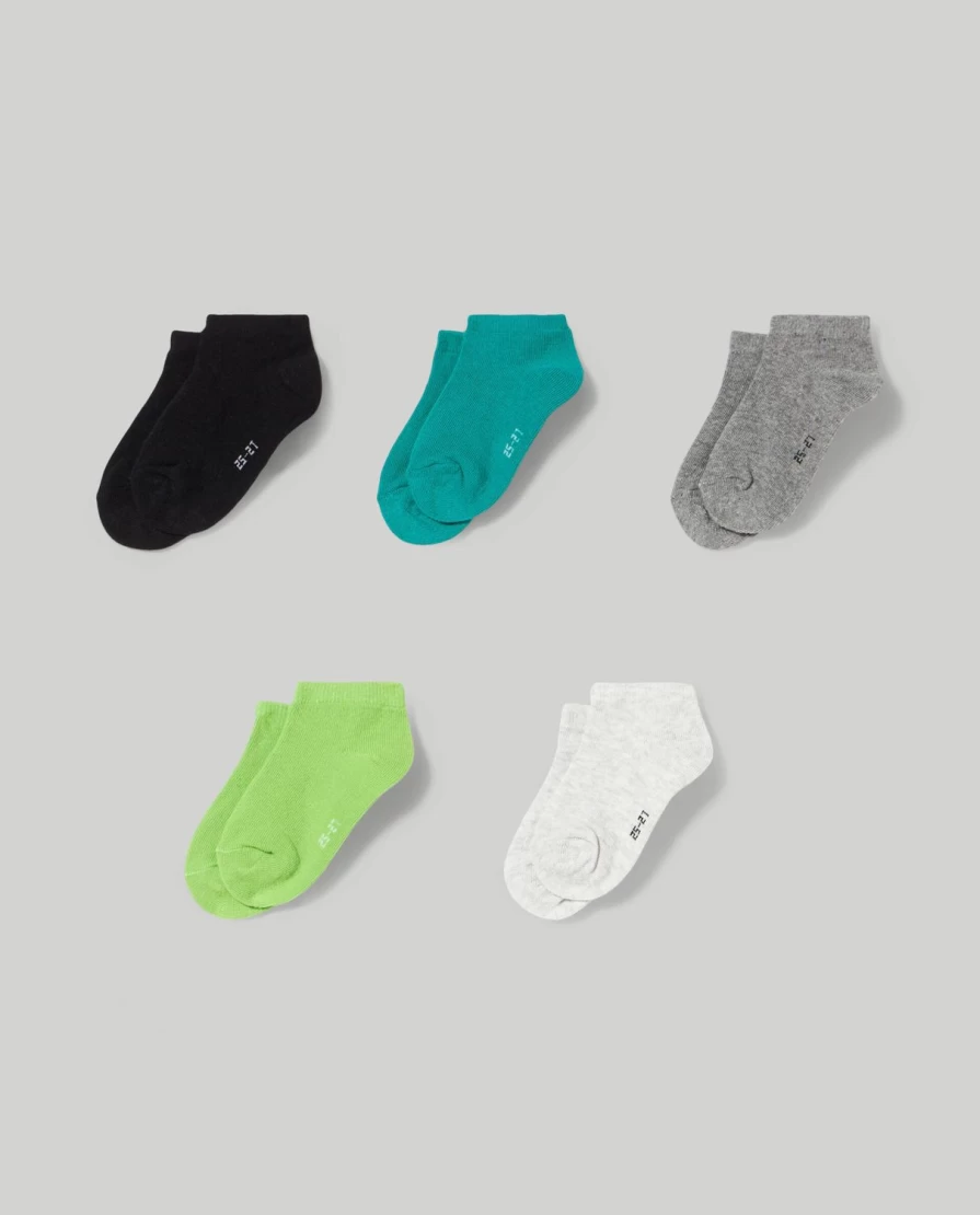 Blukids 5-Pack Children's Short Socks for Boys and Girls