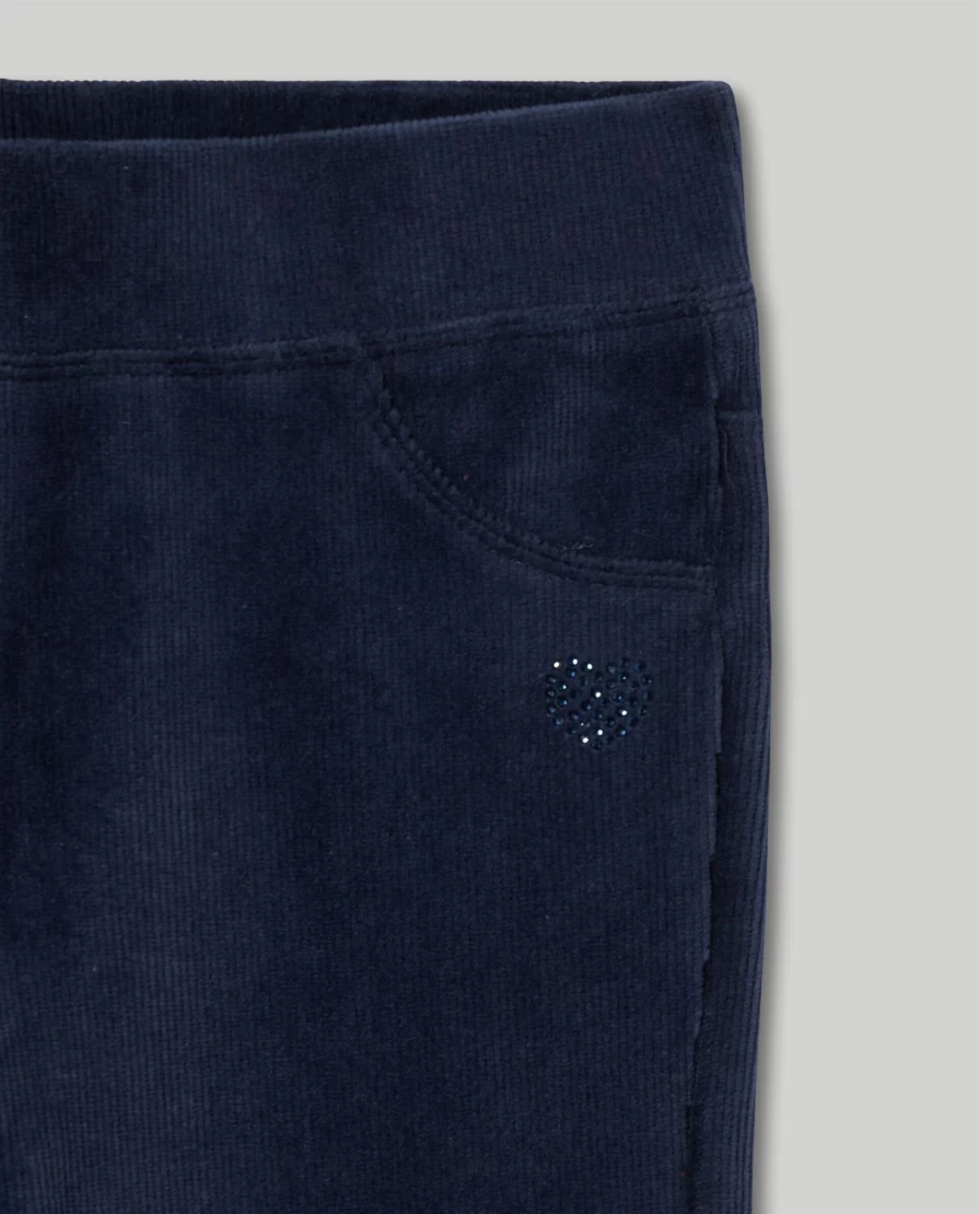 Blukids Girls Chenille Ribbed Leggings for Kids - Soft Stretchy Comfort Pants for Children