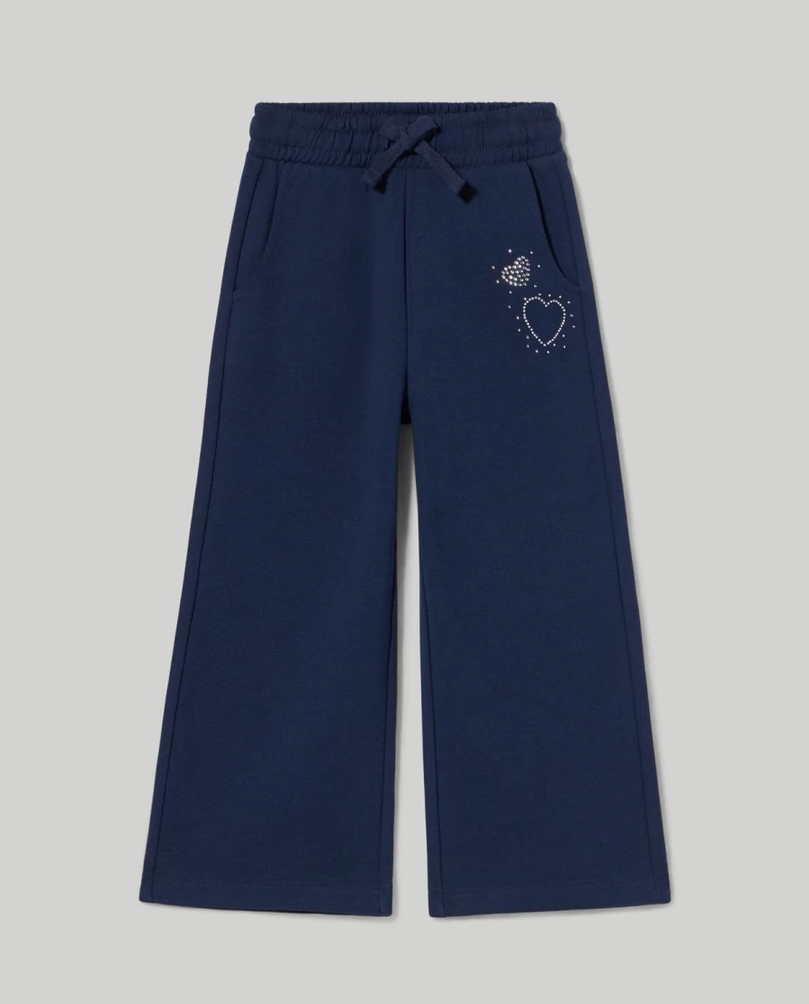 Blukids Girls Comfortable Wide Leg Sweatpants for Children - Soft Casual Lounge Pants