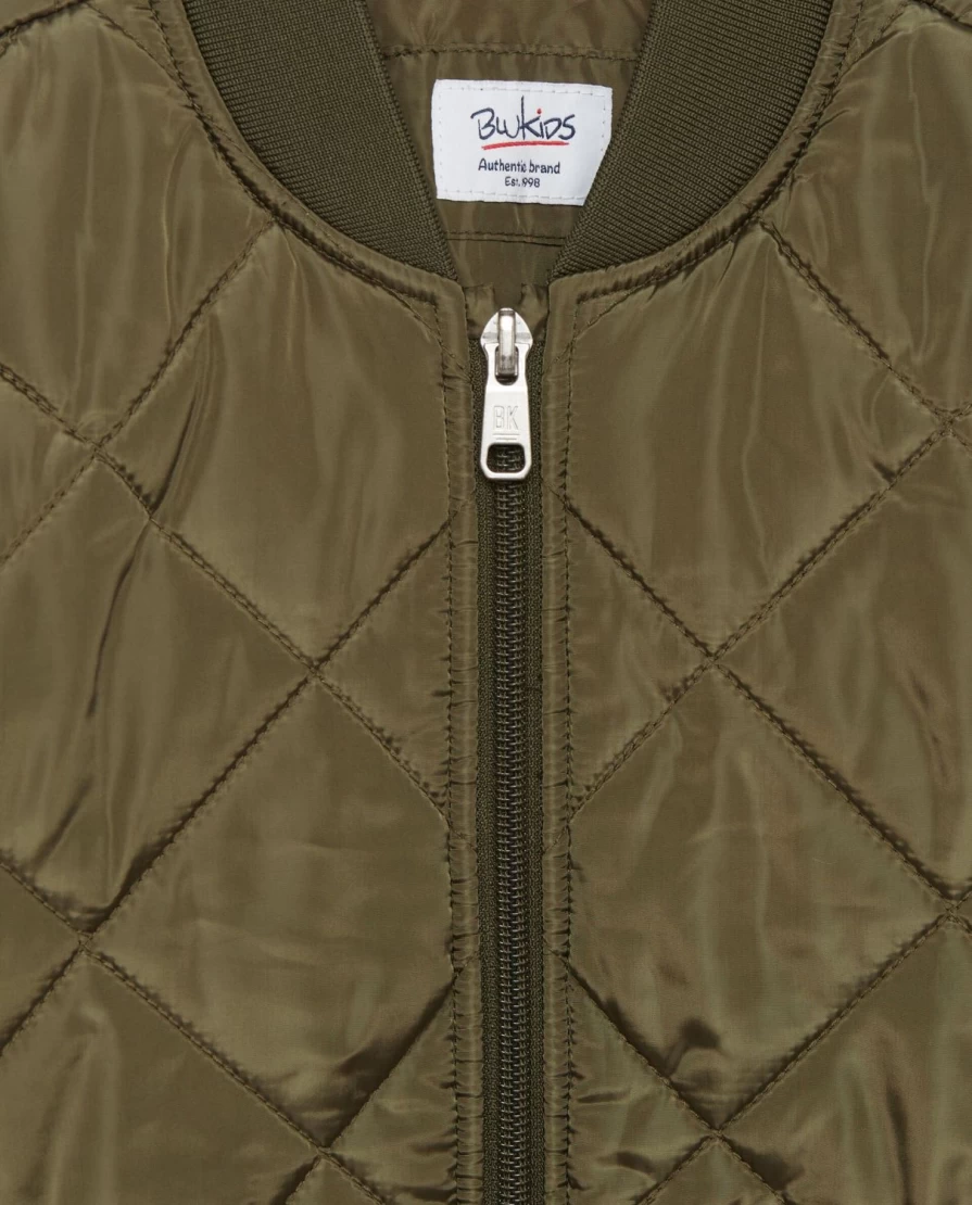 Blukids Youth Recycled REPREVE Quilted Bomber Jacket - Eco-Friendly Padded Wadding Coat