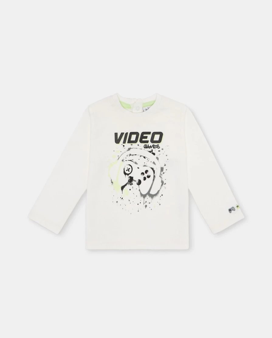 Blukids Pure Cotton Printed Crew-Neck T-Shirt for Newborns
