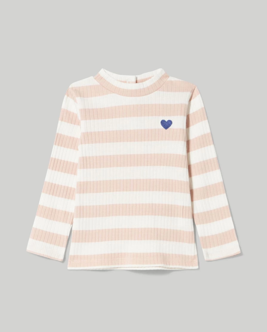 Blukids Newborn Baby Girl's Soft Pure Cotton Tricot Turtleneck Top