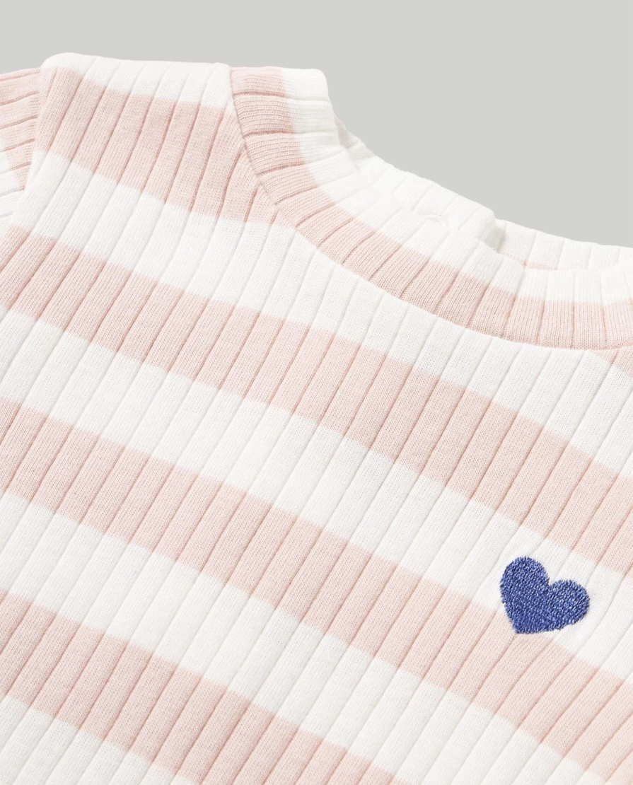 Blukids Newborn Baby Girl's Soft Pure Cotton Tricot Turtleneck Top