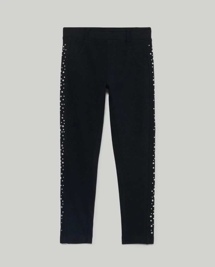 Blukids Girls' Stretch Cotton Brushed Fleece Treggings - Soft Winter Leggings for Children