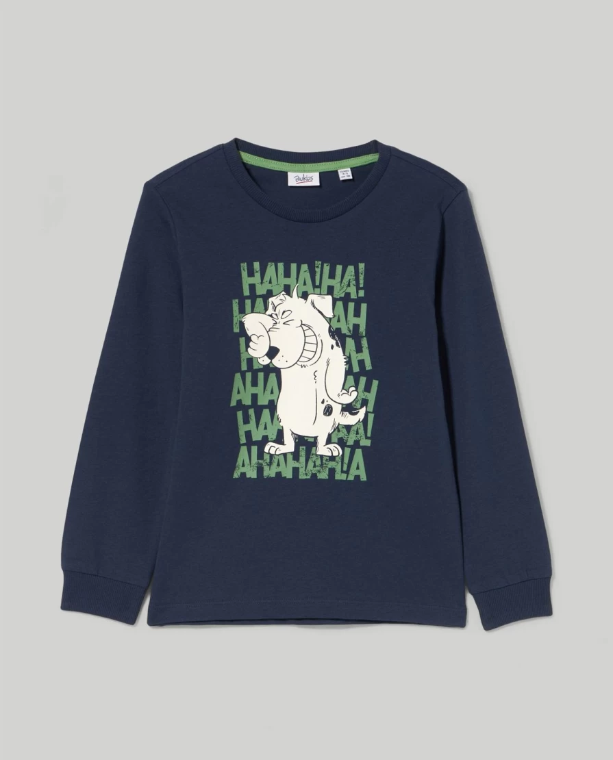 "Blukids Boys' Long Sleeve Cotton T-Shirt for Children – Soft & Comfortable"