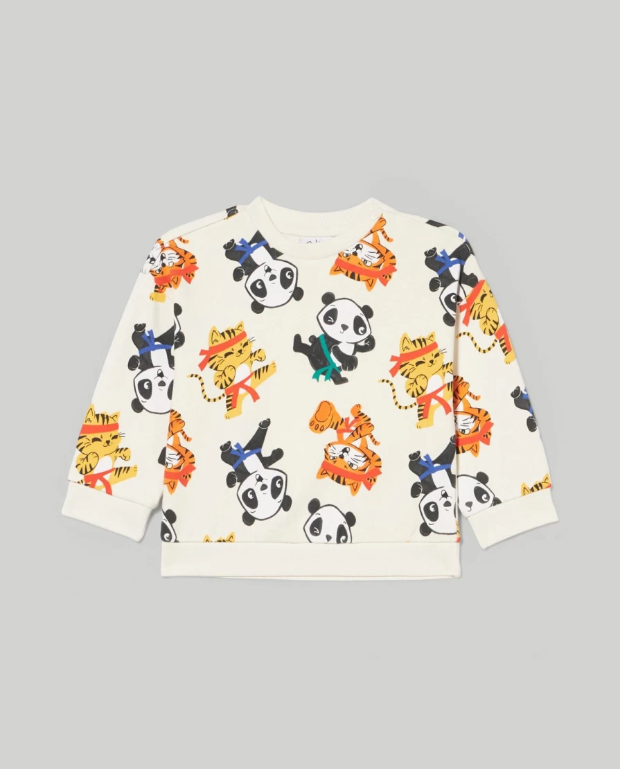 Blukids Newborn Pure Cotton Crewneck Sweatshirt with Adorable Baby Print