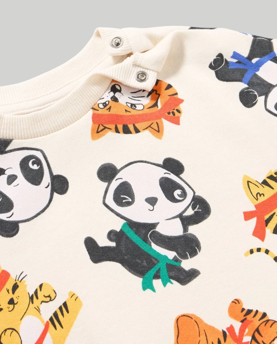 Blukids Newborn Pure Cotton Crewneck Sweatshirt with Adorable Baby Print