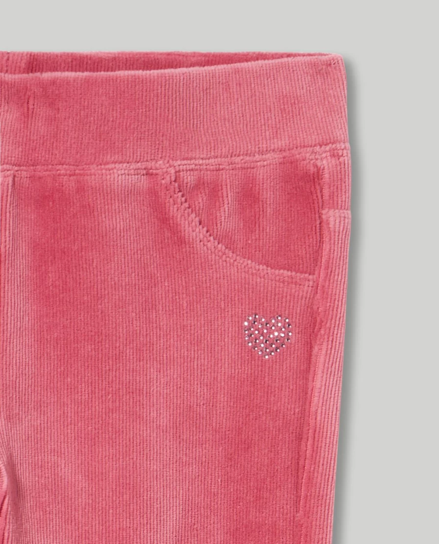Blukids Girls' Chenille Ribbed Leggings for Kids - Soft Stretchy Comfort Pants
