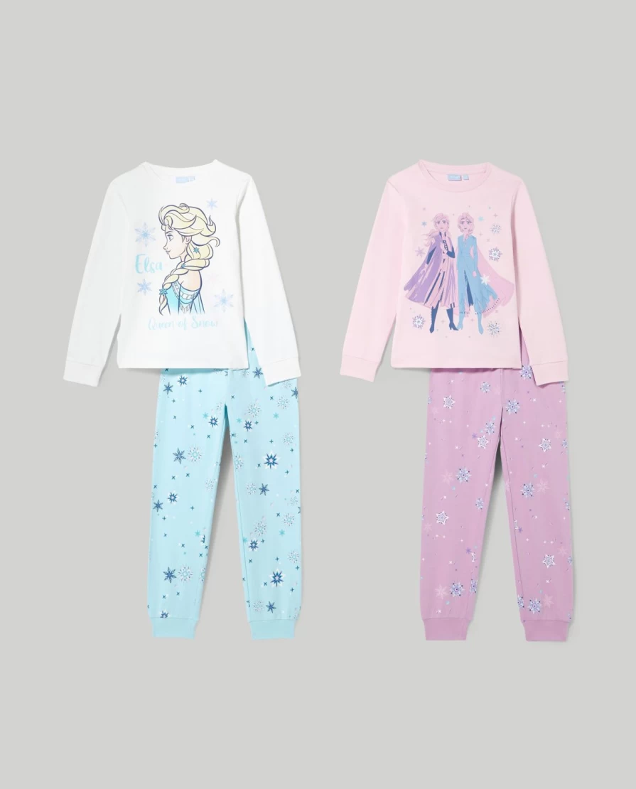 Blukids Girls Frozen 2-Pack Long Sleeve Pajama Set for Children