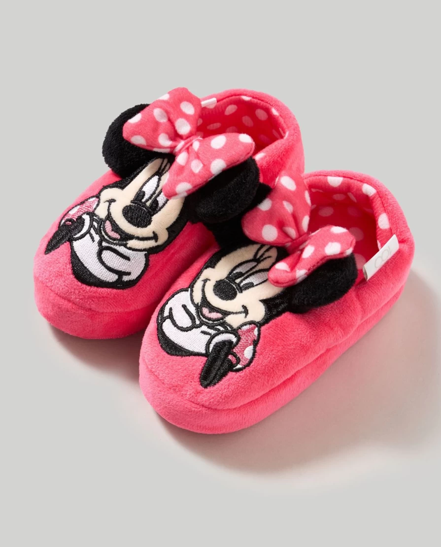Blukids Minnie Mouse Girls' Slippers for Children - Disney Inspired Soft Kids' House Shoes