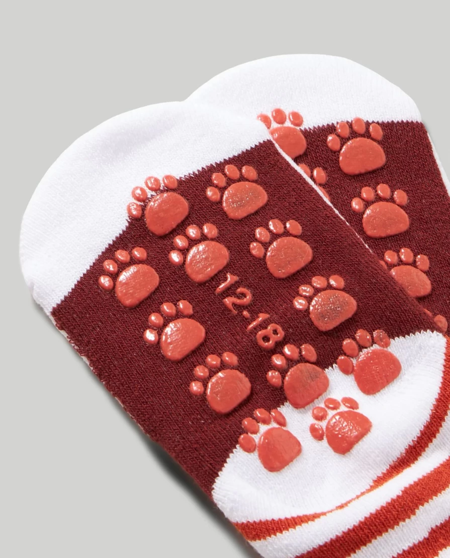 Blukids Non-Slip Gripe Socks for Newborns - Soft Anti-Skid Patterned Baby Socks