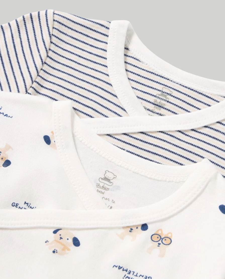 Blukids Newborn Baby Bodysuits - 2 Pack 100% Pure Cotton Interlock Onesies for Birth