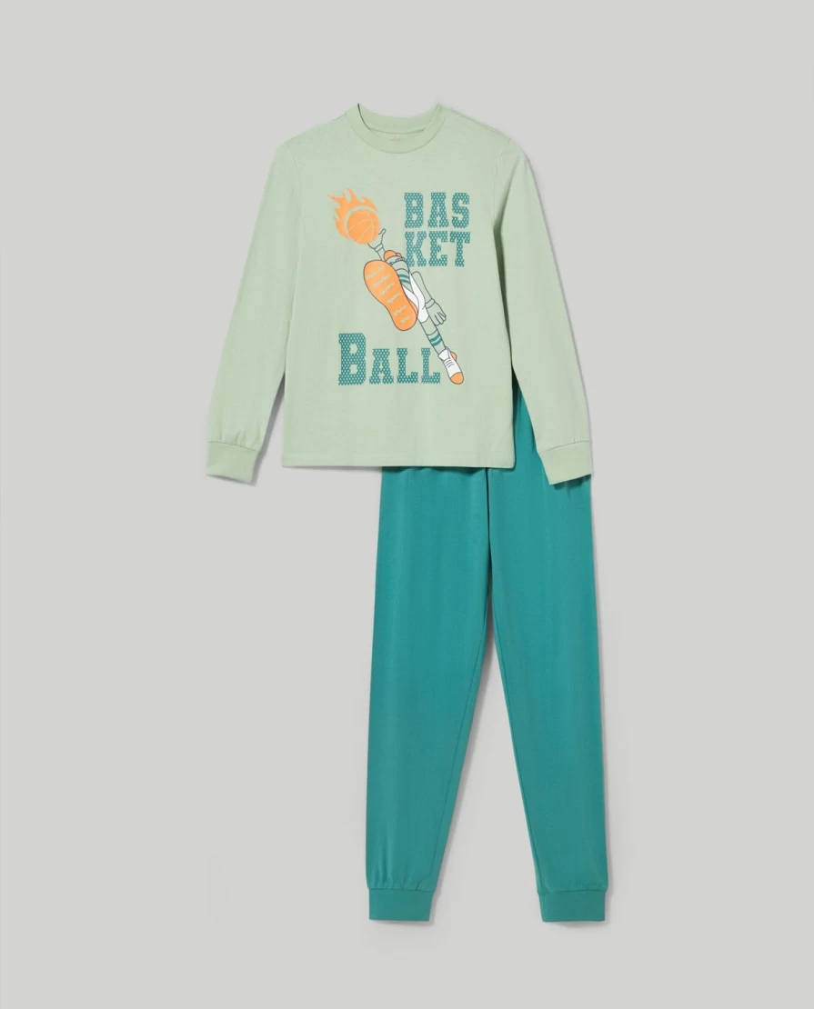 Blukids Youth Long Sleeve Pure Cotton Pajamas for Boys - Comfortable & Soft Sleepwear