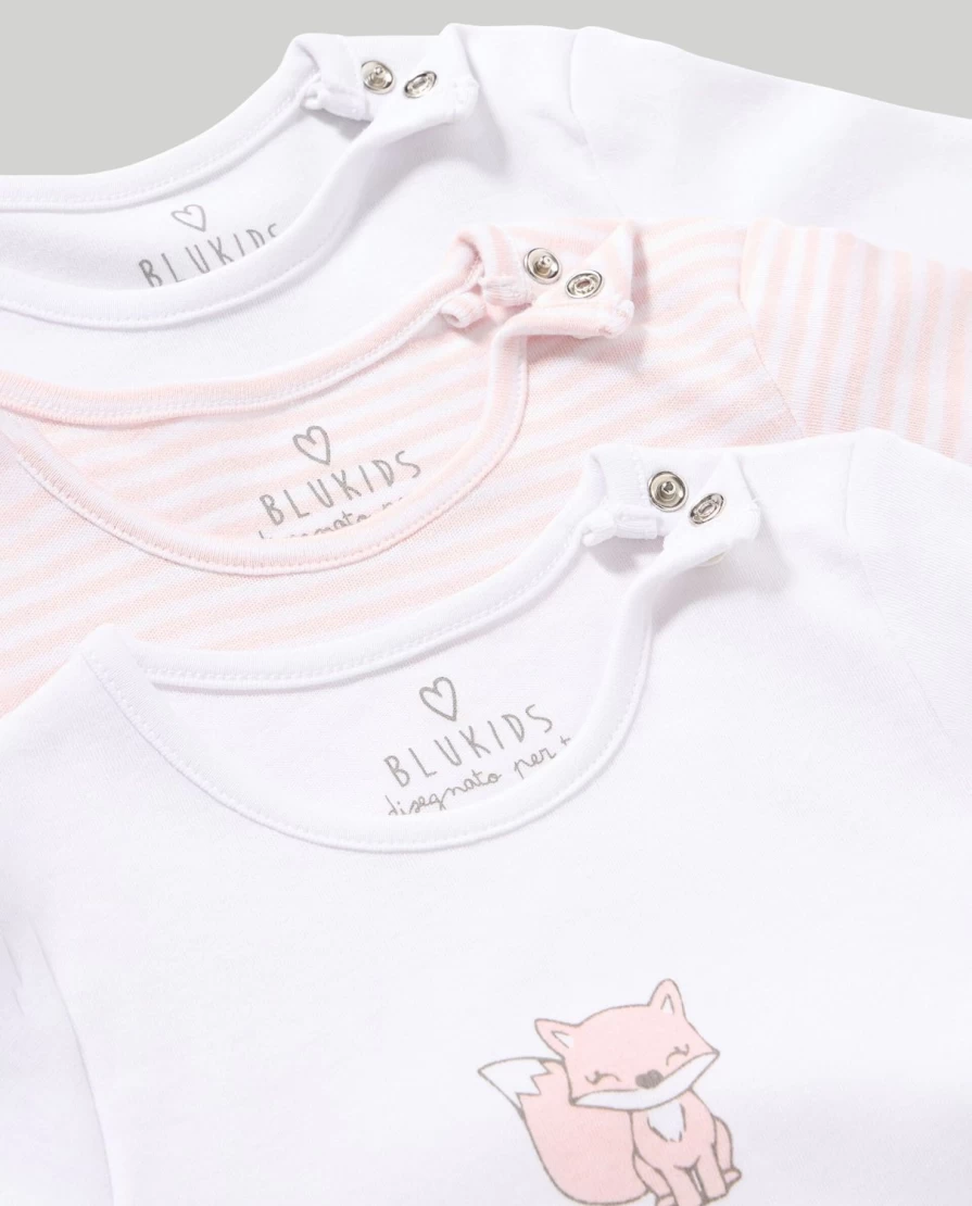 Blukids 3-Pack Newborn Long Sleeve Bodysuits for Babies - Soft Cotton Baby Onesies