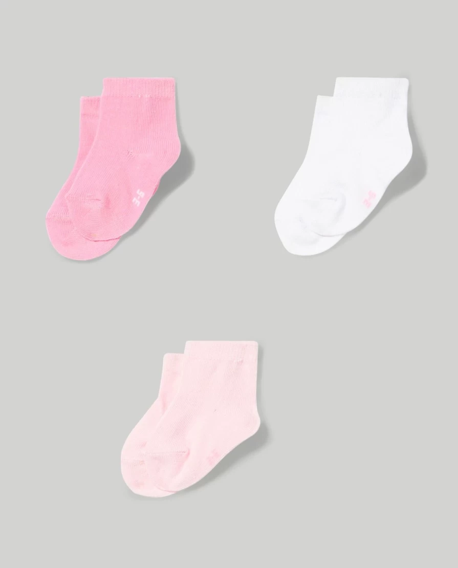 Blukids Newborn Baby Girl Socks - Soft 3-Pack for Infants