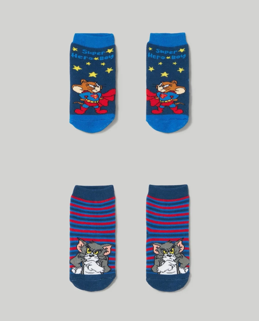 Blukids Non-Slip Baby Socks for Newborns - Pack of 2 Pairs