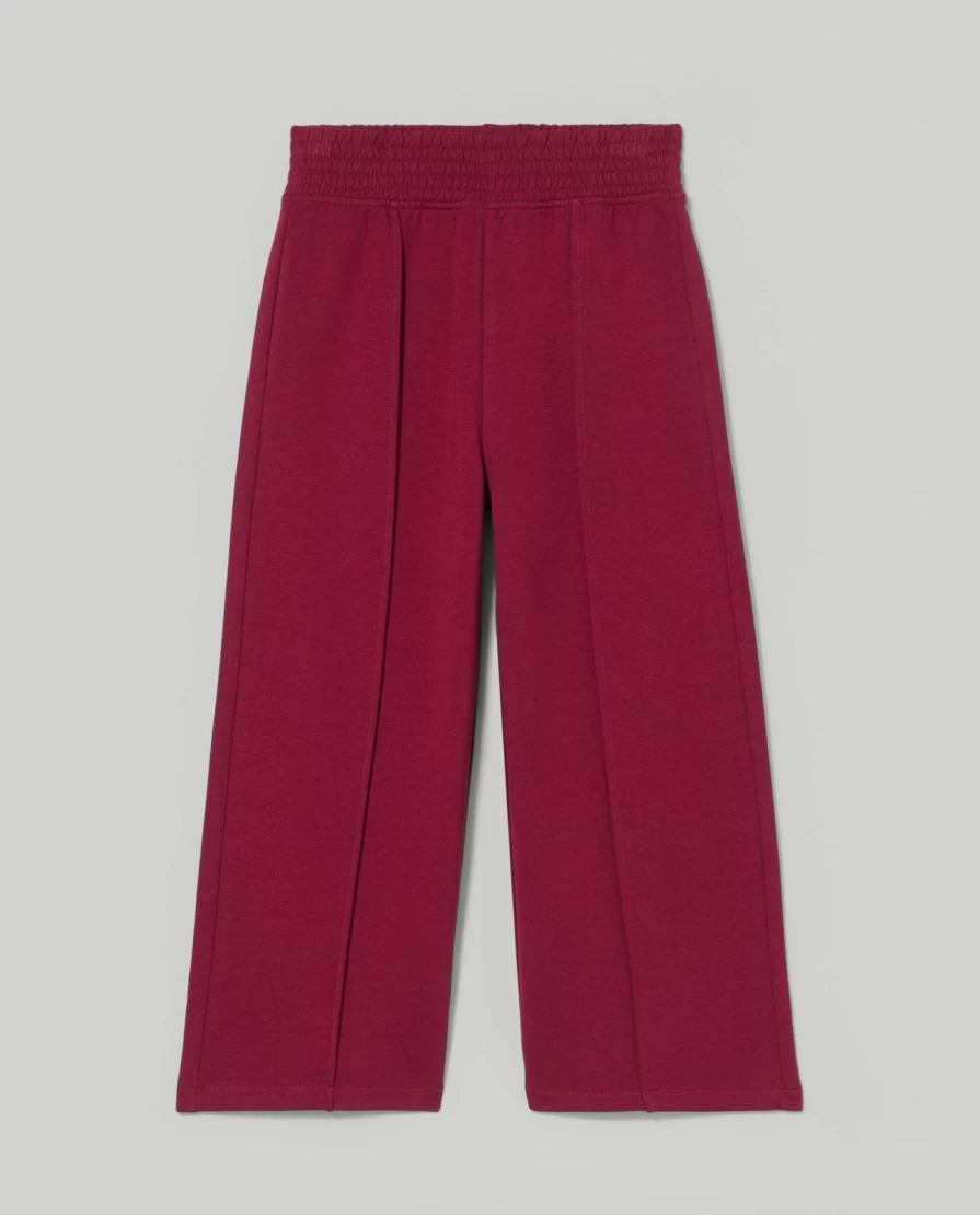 "Blukids Girls' Wide Leg Brushed Cotton Trousers for Children"