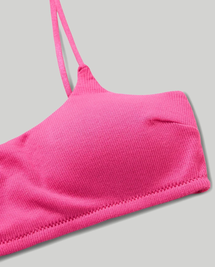 Blukids Youth Lightly Padded Ribbed Bra - Comfortable Support for Active Girls
