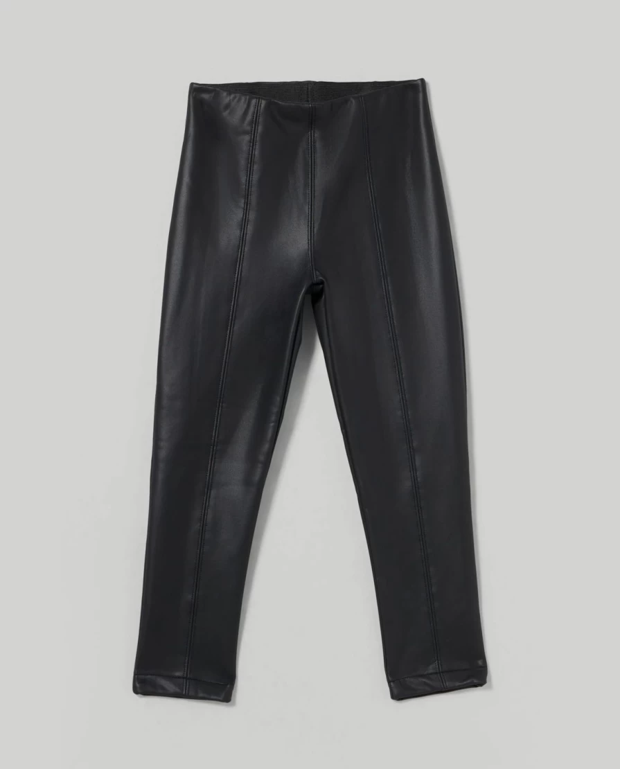 Blukids Girls' Faux Leather Pants for Children - Stylish & Comfortable Trousers