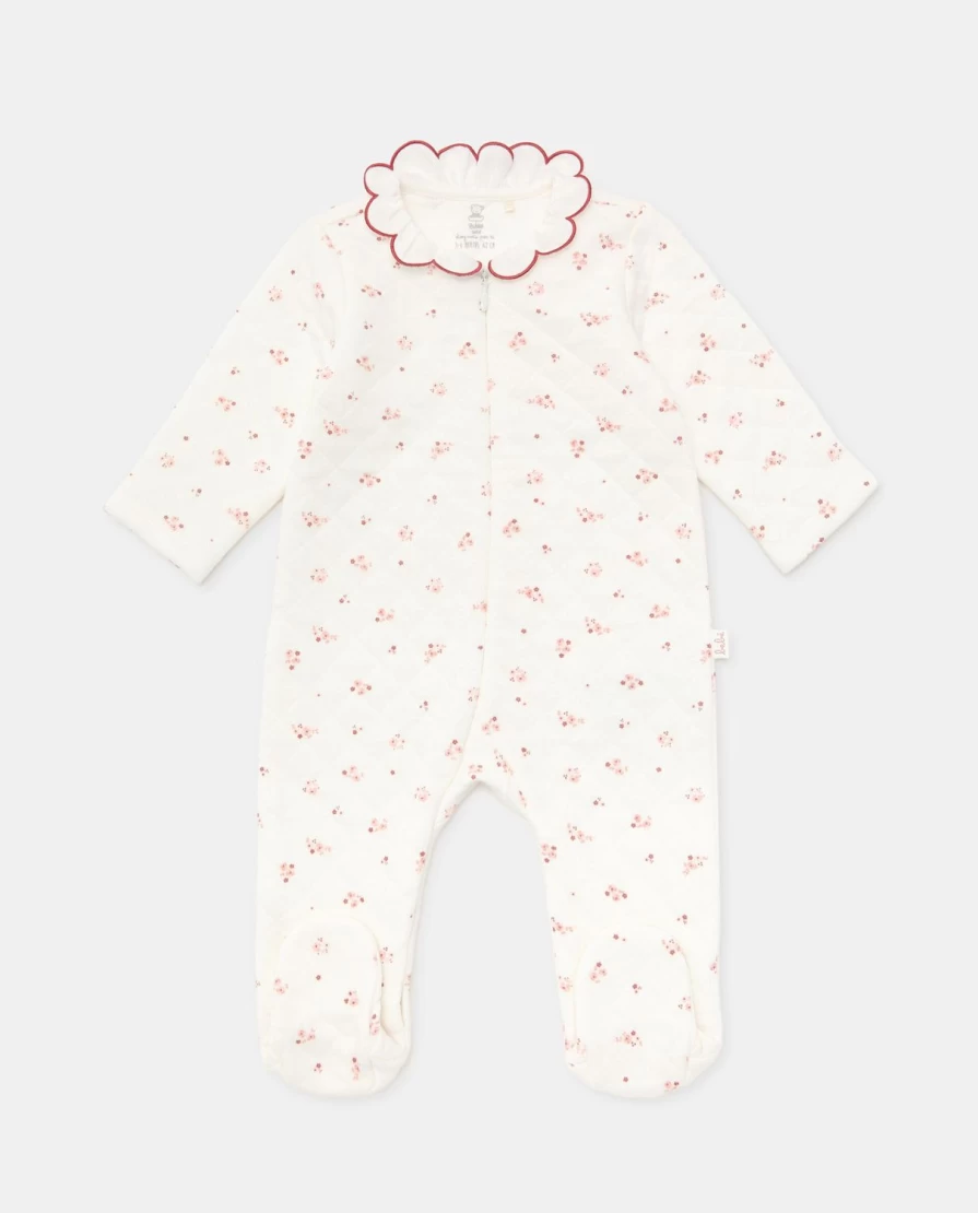 Blukids Newborn Baby Matelasse Romper - Soft Cotton Outfit for Birth & Infant Boys Girls