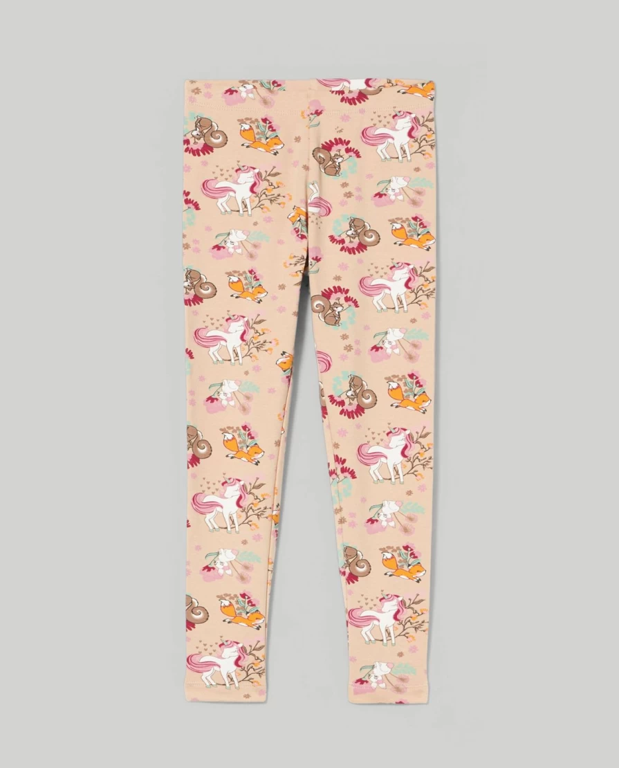 Blukids Girls' Stretch Cotton Fleece Leggings for Kids - Soft Warm Winter Pants