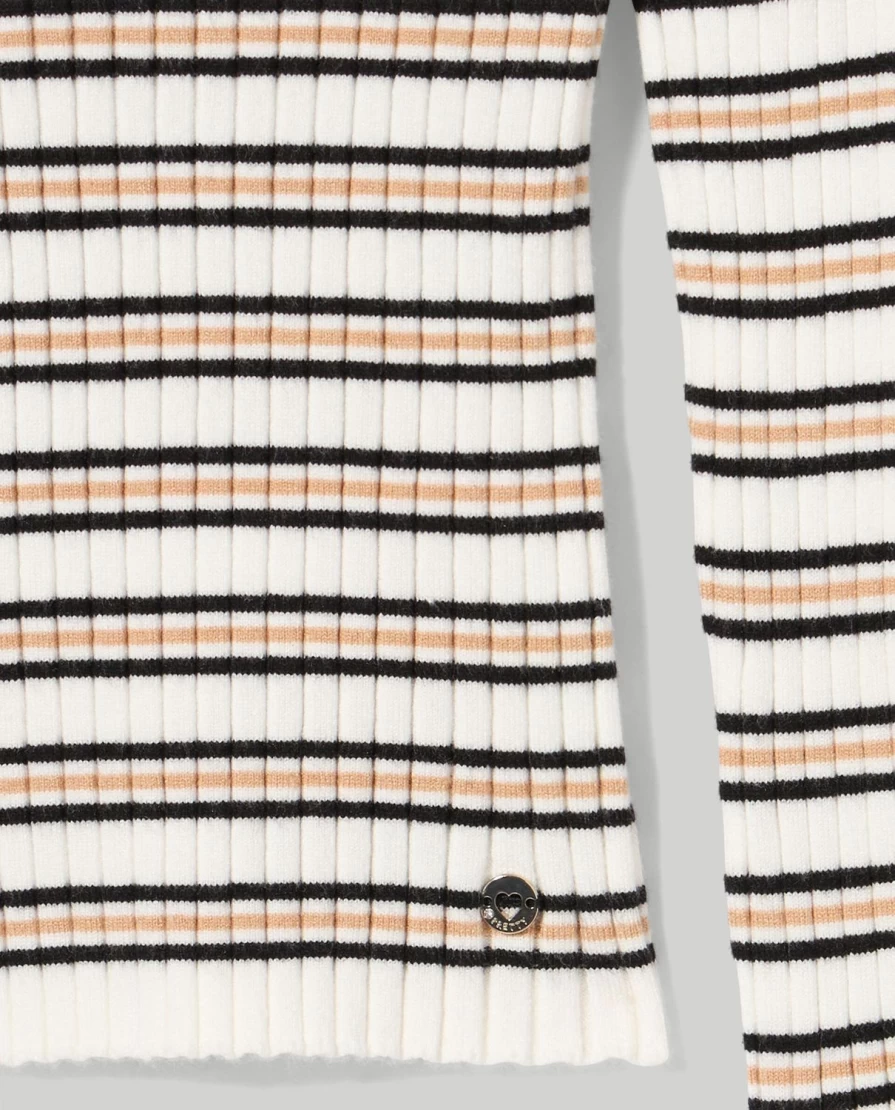 "Blukids Girls' Yarn-Dyed Striped Viscose Tricot Fabric – Soft & Comfortable Children's Wear Material"
