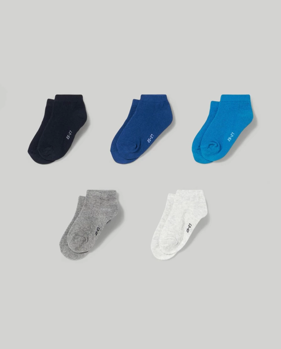 Blukids 5-Pack Children's Short Socks for Boys and Girls
