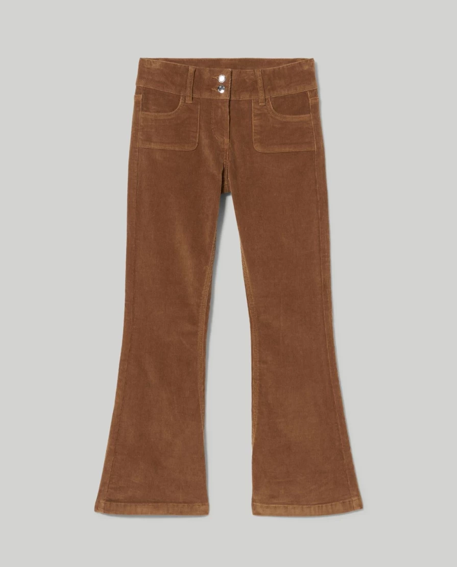 Blukids Youth Girls' Flare Fit Corduroy Trousers for Comfort & Style