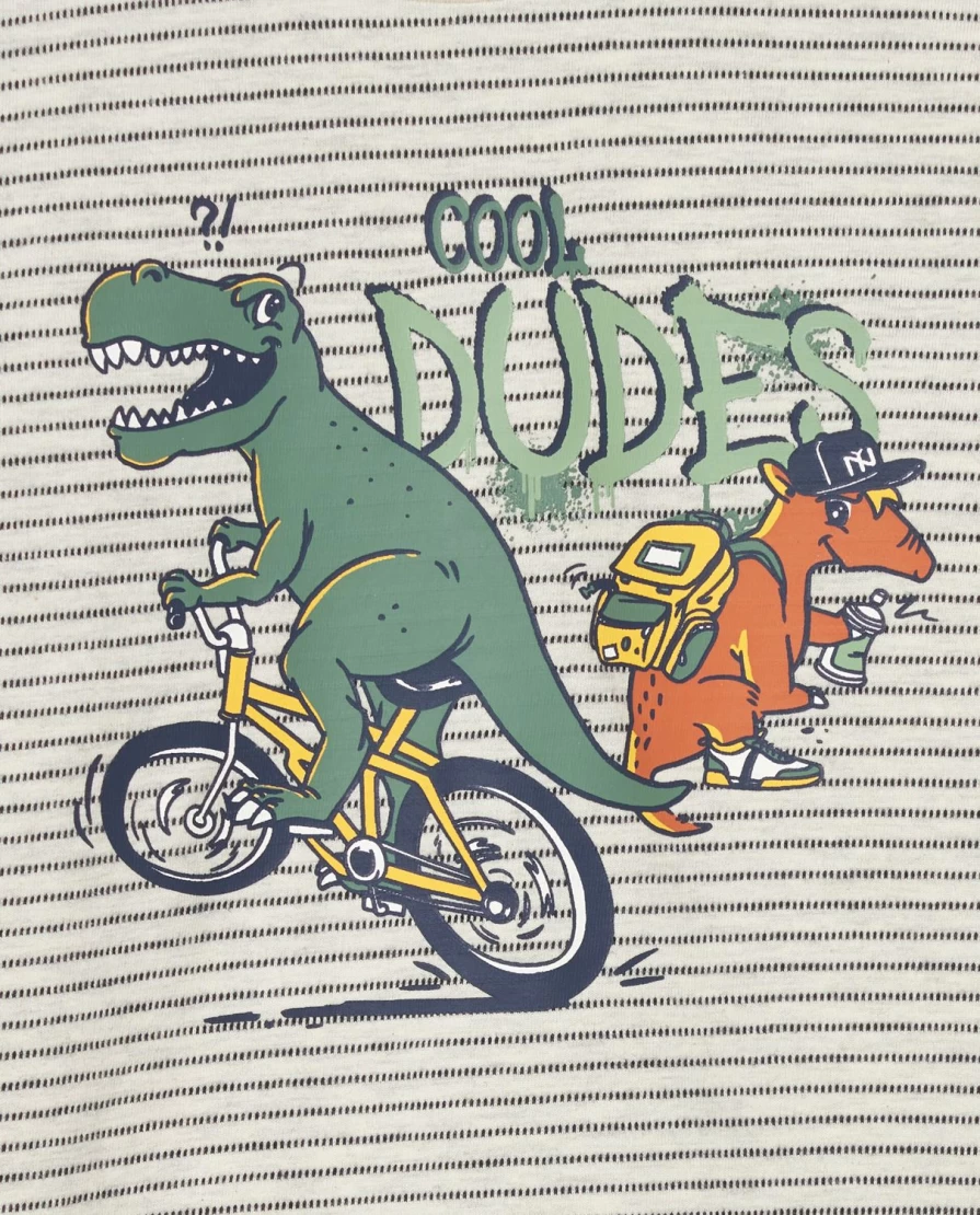 "Blukids Kids' Cotton Melange T-Shirt with Fun Child Print"