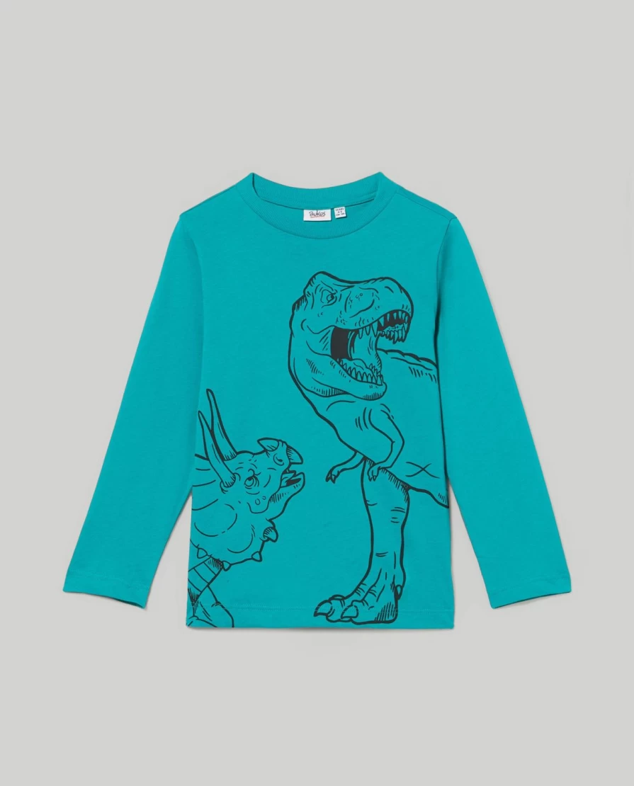 "Blukids Boys' Long Sleeve Cotton T-Shirt for Children – Soft & Comfortable"