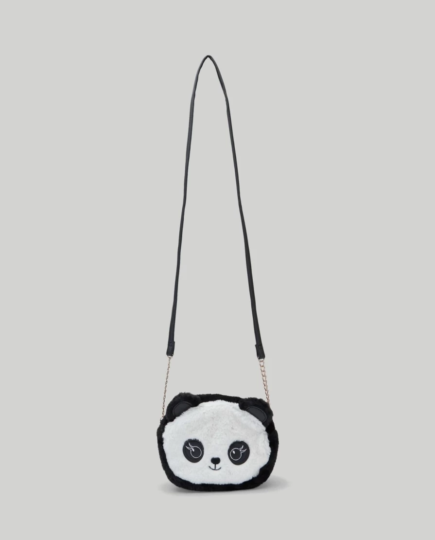 Blukids Kids' Panda Backpack - Soft Faux Fur Animal Bag for Children