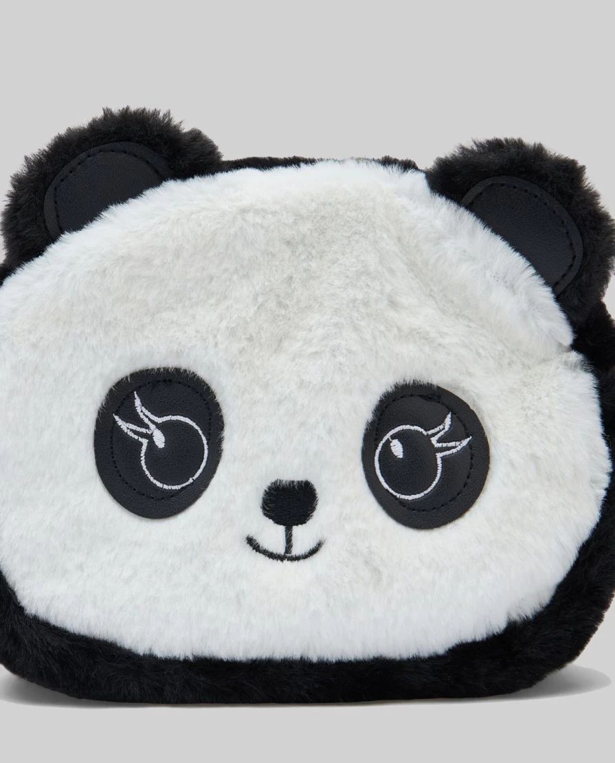 Blukids Kids' Panda Backpack - Soft Faux Fur Animal Bag for Children