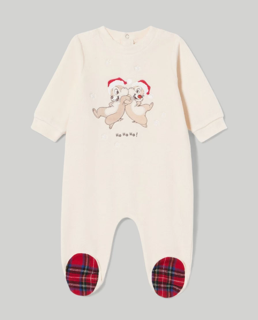 Blukids Newborn Chenille Onesie with Embroidered Design - Soft Baby Romper for Birth