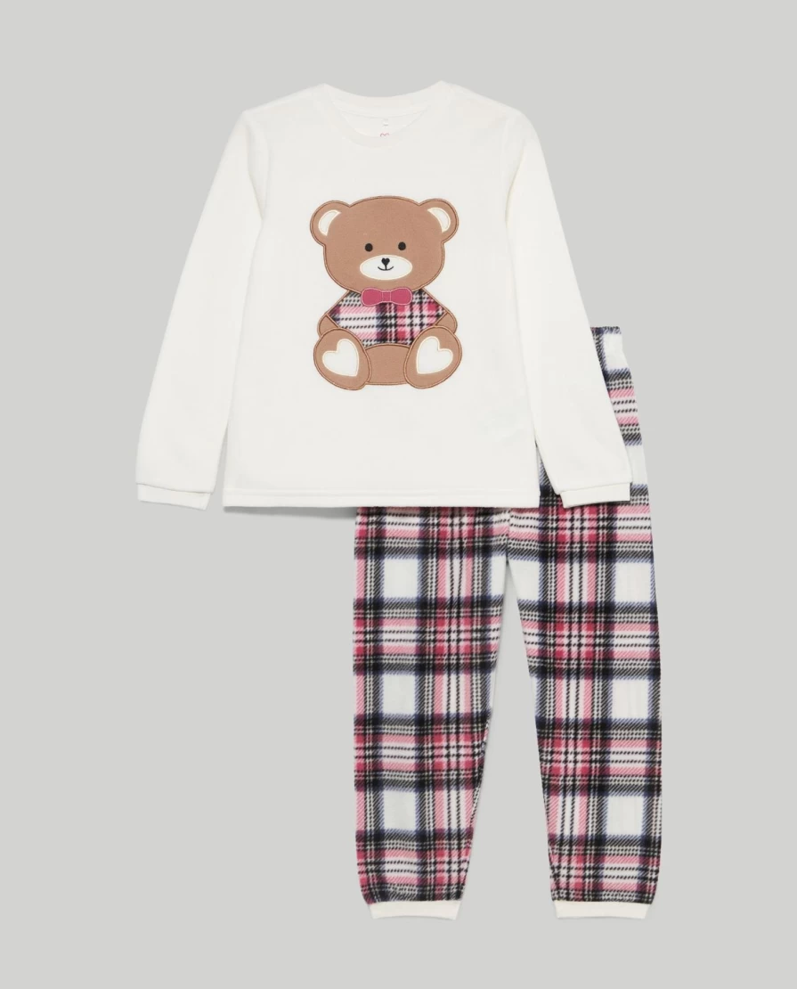 Blukids Girls' Mini Me Fleece Pajama Set - Cozy Kids' Sleepwear