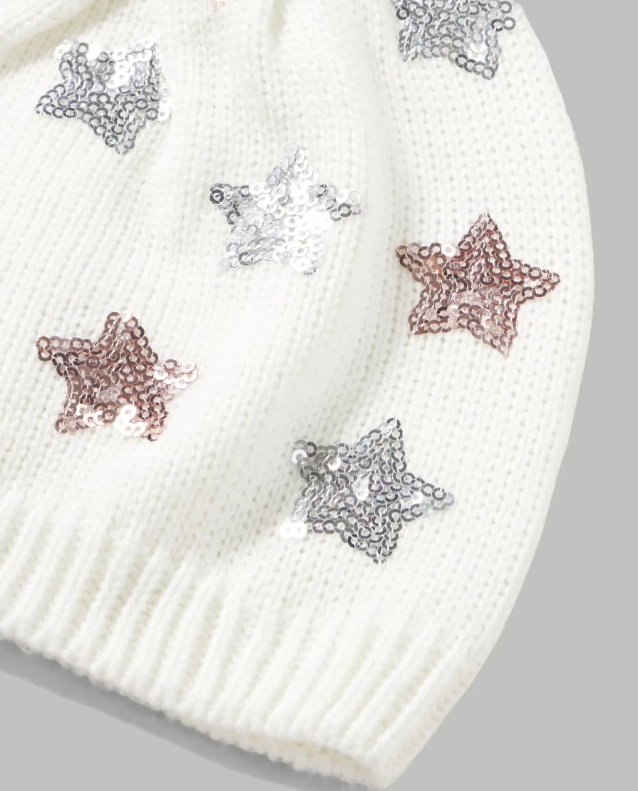 Blukids Children's Sparkly Sequins Tricot Hat for Kids