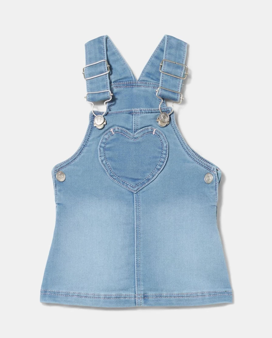 Blukids Newborn Denim Overalls - Soft Baby Sweatshirt Romper for Boys & Girls