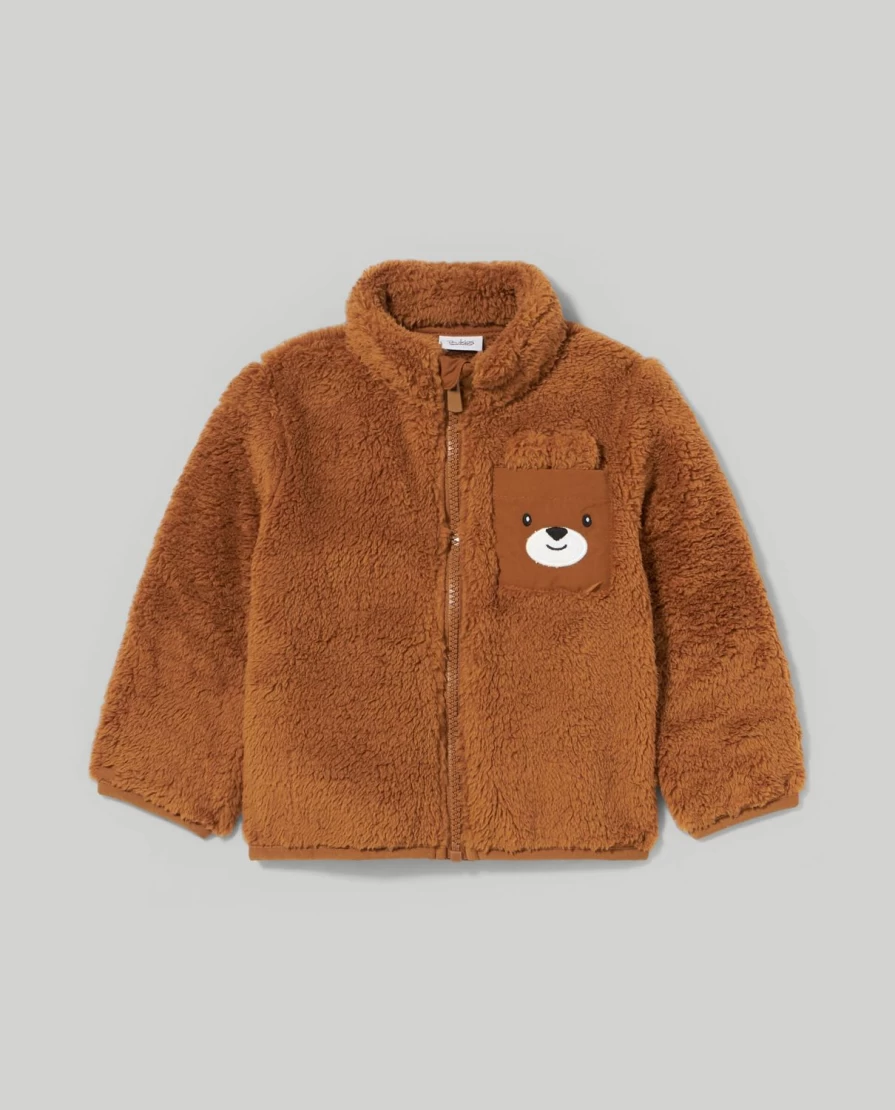 Blukids Newborn Baby Teddy Bear Soft Sweatshirt - Cozy & Cute Outfit